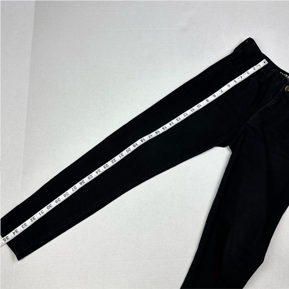 American Eagle Outfitters Black Super Super Stretch Skinny‎ Jeans Sz 8 Short - Picture 8 of 9
